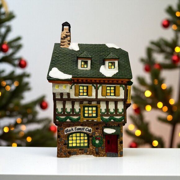 Dickens Collectables Black Forest Cafe Lighted Christmas Village Building 1996 - Picture 1 of 10
